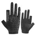 Rockbros Ice Silk Gloves Men's and Women's Outdoor Gloves Hemp Gray L