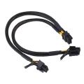 8 Pin Male to Dual 8 Pin(6+2) Male Pcie Power Adapter Cable for Dell
