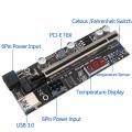 Riser Card Pcie Riser 1x to 16x Extension with Temperature Sensor