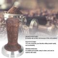 58 Mm Coffee Briquette with Walnut Handle Flat Coffee Powder Pressed