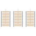 Wooden Skirt Hangers with Adjustable Clips (pack Of 30) Non-slip