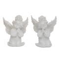 2pcs Resin White Thinking Angel Statue Nordic Home Desktop Decoration