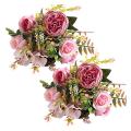 Artificial Flowers,wedding Bouquets for Party Home Decor (pink)