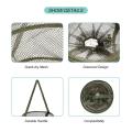 2x Outdoor Folding Round Fishing Net 3 Layer Nylon Fish Shrimp Net