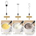 Usb Electric Milk Frother 3 Speeds Cappuccino Coffee Foamer Black
