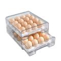 Egg Holder for Refrigerator with Removable Tray 32 Grid 2-layer