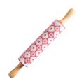 Silicone Rolling Pin Non-stick Surface Roller Type Household Red