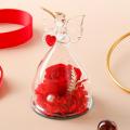 Gift for Girlfriend Forever Rose In Angel Glass Cover Gifts(red)