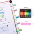Fluorescent Translucent Sticky Note, 2000 Pcs Total, 5 Color Tabs,c