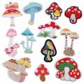 12pcs Mushroom Patches Iron On for Clothing Pants Shoes Curtain, Diy