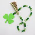 St. Patrick's Day Wood Beads Garland with Tassels Green Irish , A
