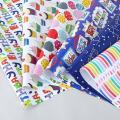 6 Pcs Wrapping Paper Sheets with Ribbons,for Birthday Party Wrapping