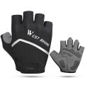 West Biking Cycling Bike Half Short Finger Gloves,black M