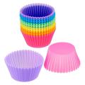 12 Pieces Of Silicone Muffin Cup Round 7cm Cake Cup Color Set