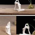 Abstract Art Ceramic Yoga Poses Yoga Lady Figure Statue Ornament #1