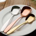 3 Pcs/set Stainless Steel Flat Spoons Chinese Spoon Sets -gold