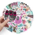 50 Pcs Korean Squid Game Stickers Pvc Waterproof Stickers