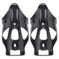 2x Carbon Fiber Bicycle Water Bottle Cage Bright Light