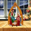 Christmas Jesus Insert Card Nativity Scene Holy Family Courtyard
