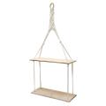1pcs Wall Shelf 2 Tier Cotton Rope Floating Shelves for Bedroom