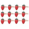 12pcs Strawberry Napkin Rings, Simple Fruit Series Napkin Rings