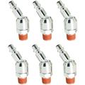 1/4 Inch Swivel Air Plug, 6-pack Industrial Swivel Coupler and Plug