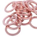 100 Pcs 10mm X 14mm X 1mm Copper Washer Seal Spacer Seal