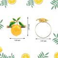 12 Pieces Lemon Napkin Rings Summer Napkin Holders for Wedding Party