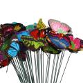 50pcs Colorful Butterfly Stakes Garden Flower Pots Decoration
