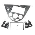 2 Din Car Stereo Fascia Panel Kit Fit for Ford Focus /fiesta Silver