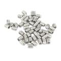 M5 X 8mm Cone Point Hex Socket Set Grub Screw Silver Tone 20 Pcs