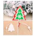 12pcs Christmas Wooden Pendants Xmas Tree Ornament Snowflake