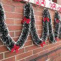 2m Bar Tops Ribbon Garland Christmas Tree Kitchen Ornaments-red