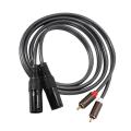 1.5m 5ft Dual Rca Male to Xlr Male Cable Adapter Hifi Extension Cable