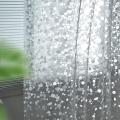 Transparent Shower Curtain, Pebble Pattern Bathroom Shower Curtain