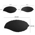 Black Natural Rock Leaf Plate Creative Simple Sushi Plate Pizza, L