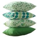 Set Of 4 Decorative Cushion Covers 45x45cm, Green Plants Waterproof