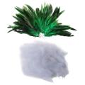 200 X Fire Chicken Feather Pointed Tail Feathers 10-15cm White