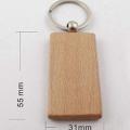 40 Pcs Blank Wooden Key Chain Diy Wood Keychains Key Tags Gifts