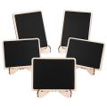 Wood Mini Chalkboards Signs with Support Easels, 40 Pack
