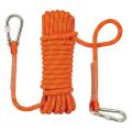 10m Rock Climbing Rope Diameter 12 Mm Heavy Duty with 2 Carabiners