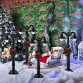 4pcs Miniature Christmas Street Lamp Post Bench Mini Street Light