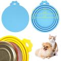 4 Pack Pet Food Can Covers Silicone Can Lids - One Size Fit 3