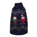 Dog Jumpers Christmas Turtleneck Sweater for Dogs and Cats Size M