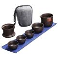 Portable Ceramic Tea Cup Set Tea Pot Set Chinese Kung Fu Tea Set