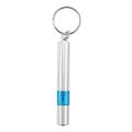 Cylinder Shape Blue Silver Tone Car Static Elimination Discharger Anti-static Keychain