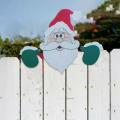 2pc Merry Christmas Outdoor Banner Santa Claus Ornaments Xmas Garden