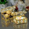 Creative Candy Box Treasure Chest Shape Sugar Containers(golden)