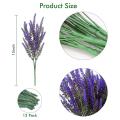 Artificial Lavender Flowers 12 Bundles Outdoor Uv Resistant Fake