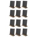 6 Pack Rustic Chalk Board with Wood Stand Signs 6x5 Inch Blackboard